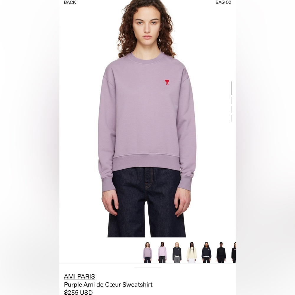 AMI Paris Lavender purple Crewneck Sweater